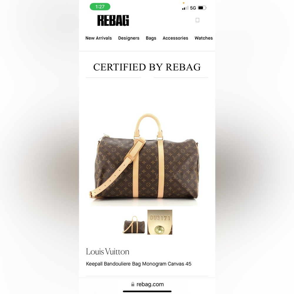 Louis Vuitton Keepall Bandouliere Bag Monogram Canvas 45 - Picture 14 of 15